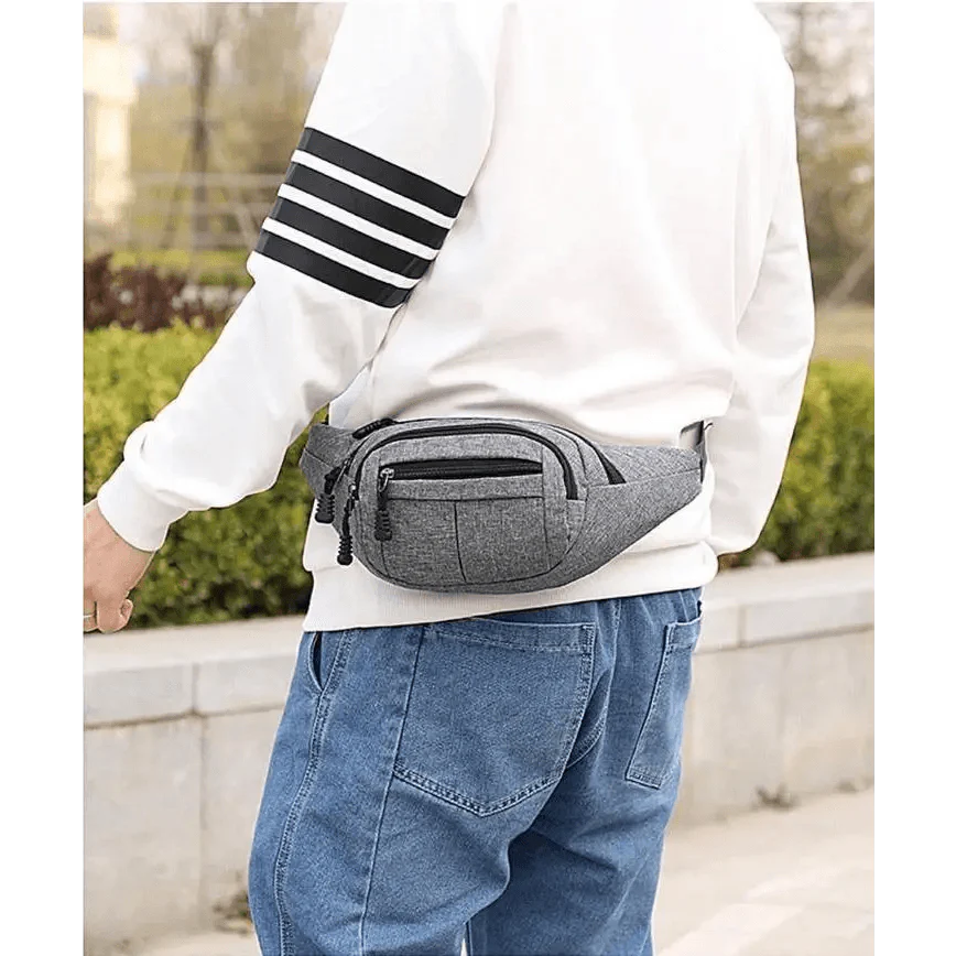 Unisex Classic Design Sports Fanny Pack Stylish Waist Bag Large Capacity Outdoor Travel Waist Bag