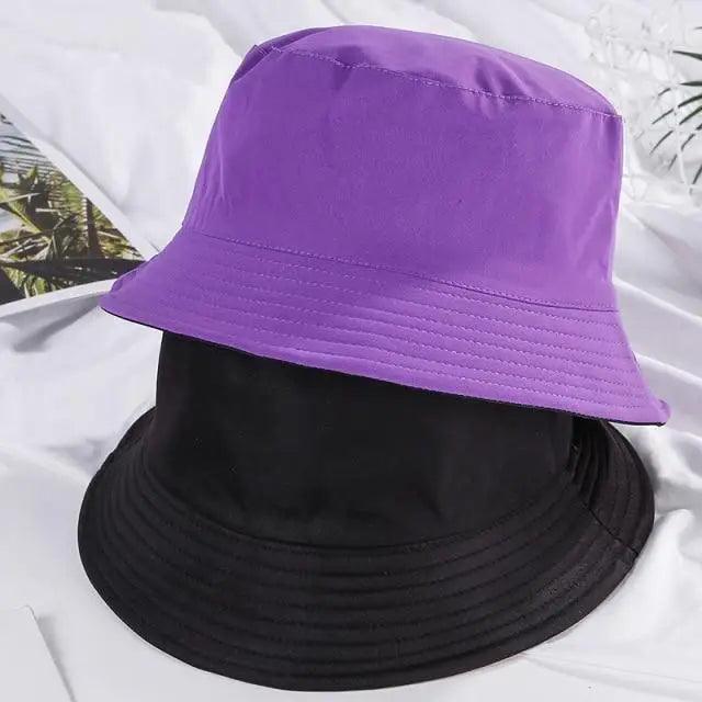 Unisex Double-faced Bucket Hat Colorful Sunscreen Women One Size Hat Outdoor Activities Modern Men Hats