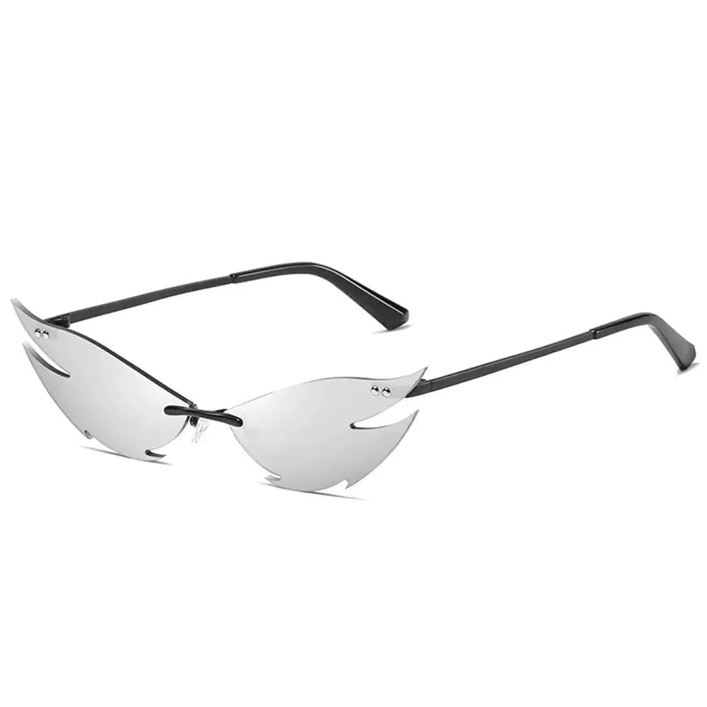 Unisex Elegant Diamond Shape Rimless Sunglasses Vintage Sun Glasses Cute Designs Excellent Gift For Summer