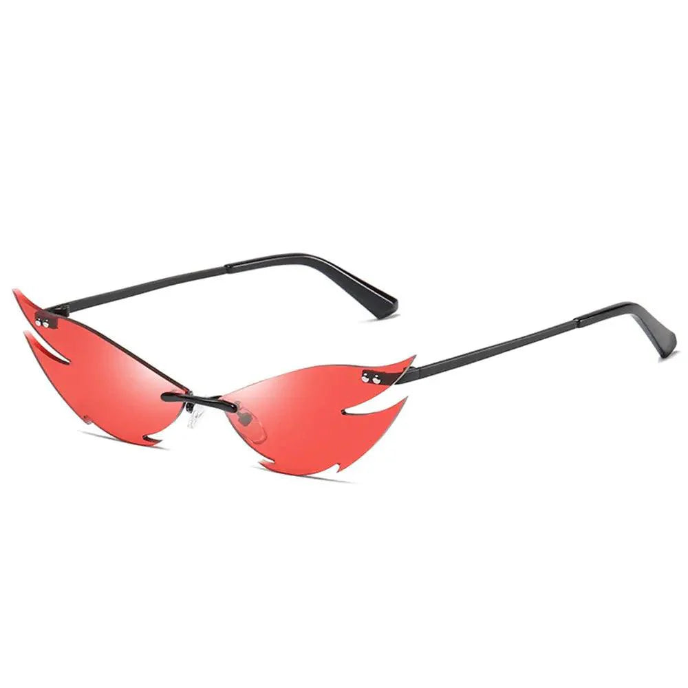 Unisex Elegant Diamond Shape Rimless Sunglasses Vintage Sun Glasses Cute Designs Excellent Gift For Summer