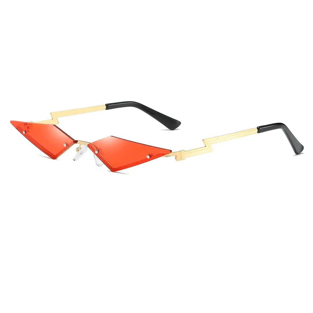 Unisex Elegant Diamond Shape Rimless Sunglasses Vintage Sun Glasses Cute Designs Excellent Gift For Summer