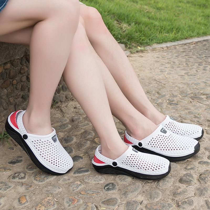Unisex Fashion Beach Sandals Thick Sole Slipper Waterproof Anti-Slip Sandals Flip Flops Summer Breathable Mesh Sandals Beach Footwear Anti-Slip Slippers Quick Drying Sandals