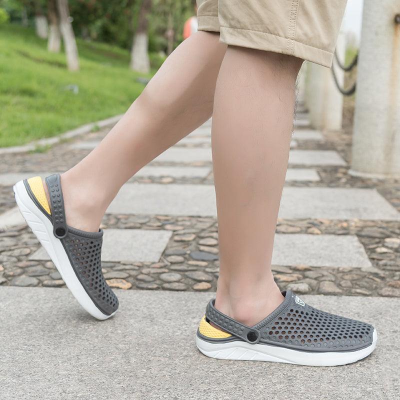 Unisex Fashion Beach Sandals Thick Sole Slipper Waterproof Anti-Slip Sandals Flip Flops Summer Breathable Mesh Sandals Beach Footwear Anti-Slip Slippers Quick Drying Sandals