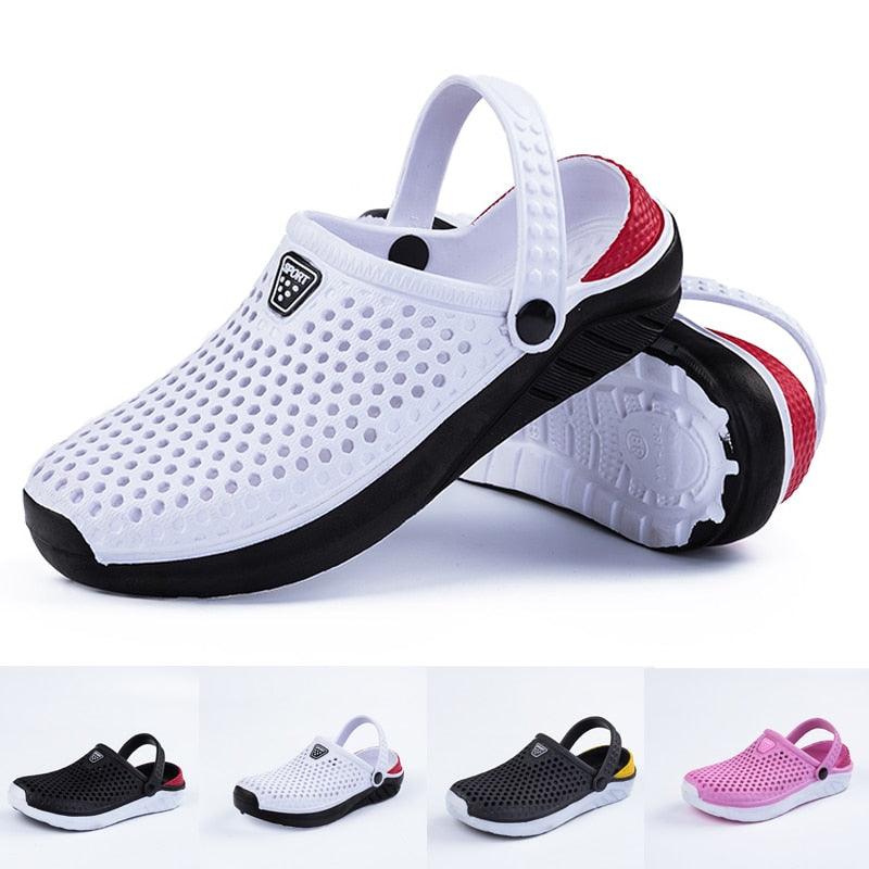 Unisex Fashion Beach Sandals Thick Sole Slipper Waterproof Anti-Slip Sandals Flip Flops Summer Breathable Mesh Sandals Beach Footwear Anti-Slip Slippers Quick Drying Sandals