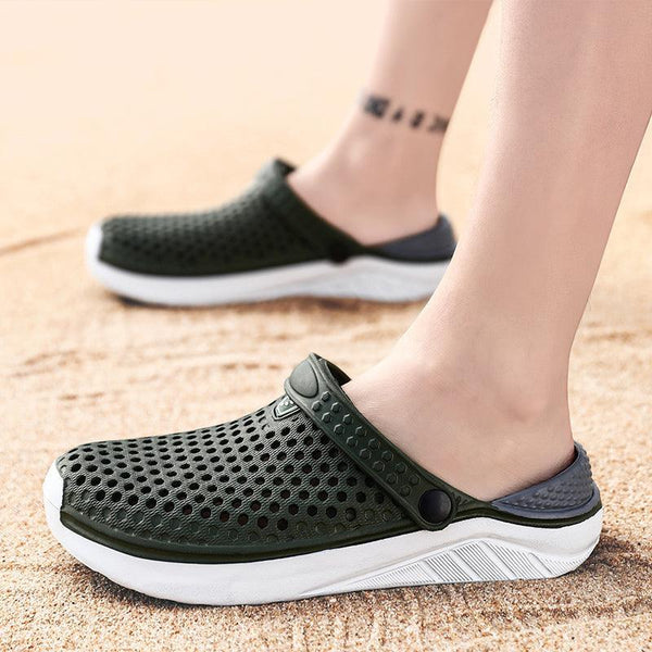Unisex Fashion Beach Sandals Thick Sole Slipper Waterproof Anti-Slip Sandals Flip Flops Summer Breathable Mesh Sandals Beach Footwear Anti-Slip Slippers Quick Drying Sandals
