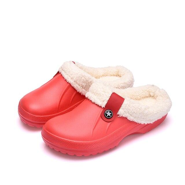 Unisex Home Shoes Winter Clogs Indoor Plush Warm Slippers Sandals For Women New Fashion Footwear Soft Slides Cozy Indoor Outdoor Knit Slipper Clog With Plush Warm Fur Lining Slippers For Women