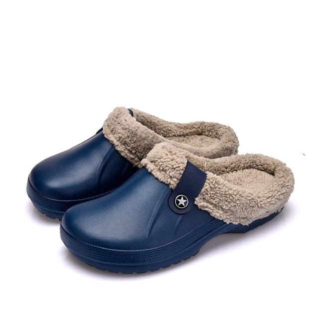Unisex Home Shoes Winter Clogs Indoor Plush Warm Slippers Sandals For Women New Fashion Footwear Soft Slides Cozy Indoor Outdoor Knit Slipper Clog With Plush Warm Fur Lining Slippers For Women