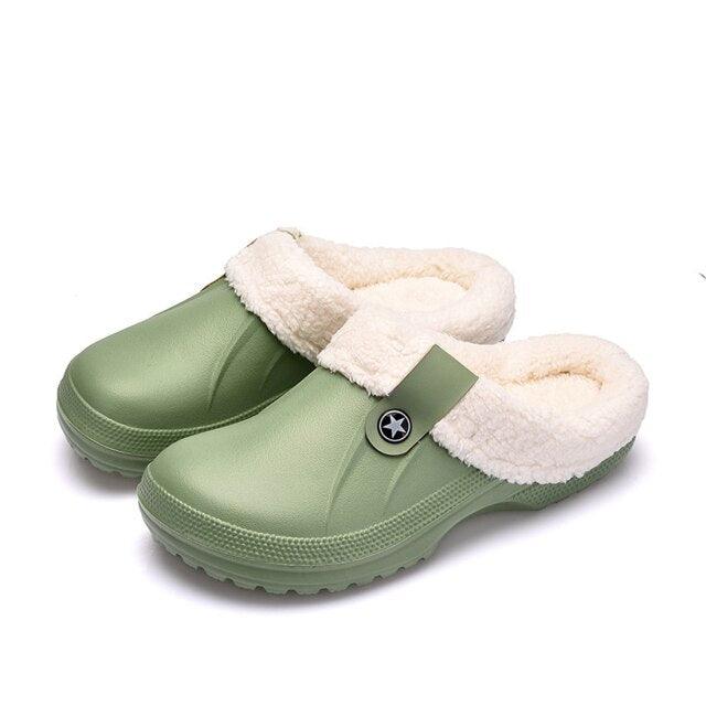 Unisex Home Shoes Winter Clogs Indoor Plush Warm Slippers Sandals For Women New Fashion Footwear Soft Slides Cozy Indoor Outdoor Knit Slipper Clog With Plush Warm Fur Lining Slippers For Women
