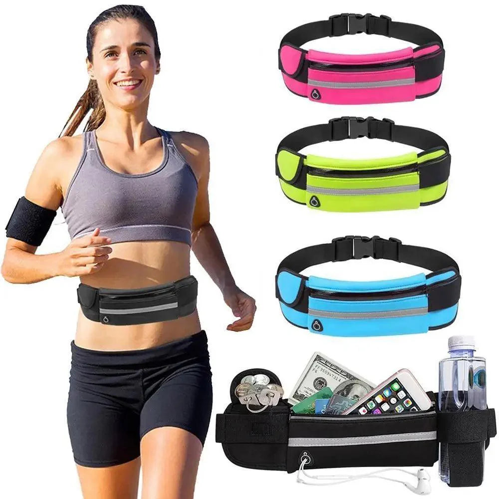 Unisex Lightweight Sport Pouch Classic Ultra-Thin Waterproof Mini Fanny Pack Unique Design Runners  Jogging Pocket Belt