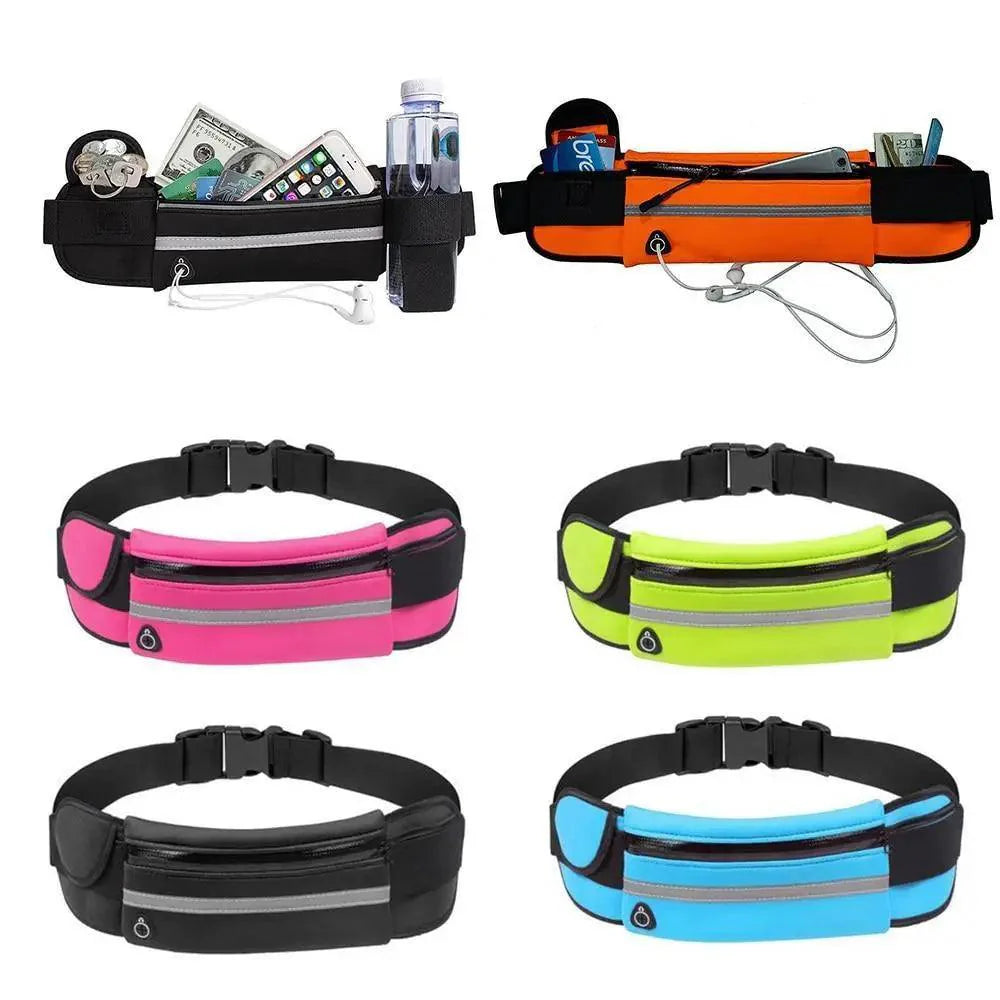 Unisex Lightweight Sport Pouch Classic Ultra-Thin Waterproof Mini Fanny Pack Unique Design Runners  Jogging Pocket Belt