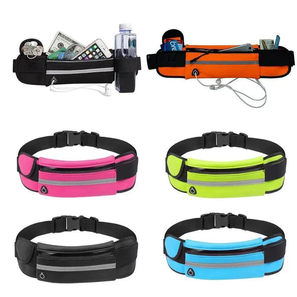 Unisex Lightweight Sport Pouch Classic Ultra-Thin Waterproof Mini Fanny Pack Unique Design Runners  Jogging Pocket Belt