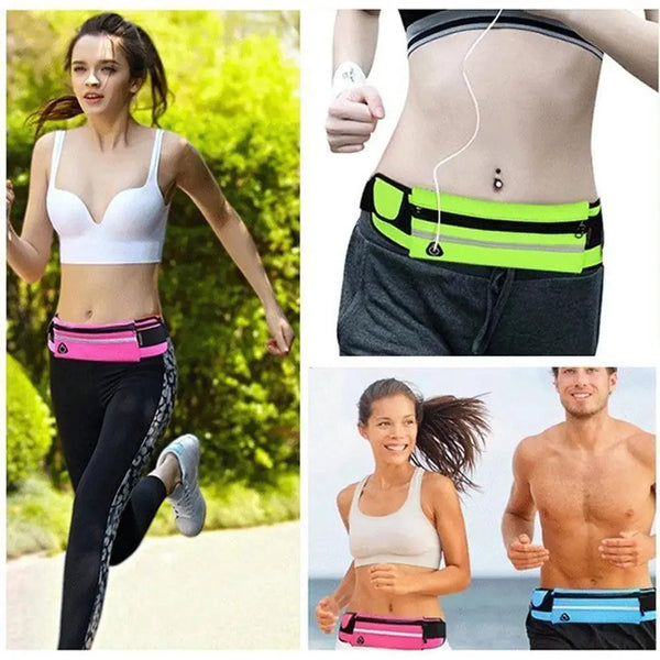 Unisex Lightweight Sport Pouch Classic Ultra-Thin Waterproof Mini Fanny Pack Unique Design Runners  Jogging Pocket Belt