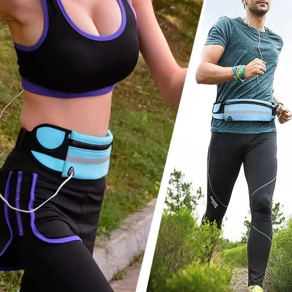 Unisex Lightweight Sport Pouch Classic Ultra-Thin Waterproof Mini Fanny Pack Unique Design Runners  Jogging Pocket Belt