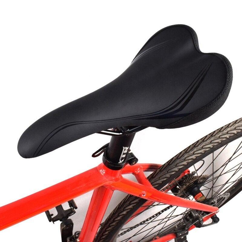 Unisex Mountain Bike Saddle Comfortable Soft Road Bike Seat Cushion Shock Absorbing Bicycle Saddle Comfortable Bike Seat For Men Padded Bicycle Saddle With Soft Cushion Improves For Mountain Bike