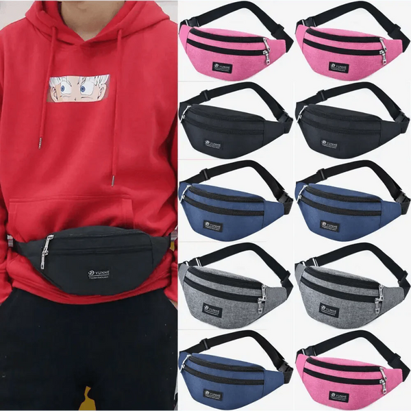 Unisex Retro Fanny Pack  Unique Design Waist Bag Adjustable Belt Waterproof Travel Bag Sports Chest Bag