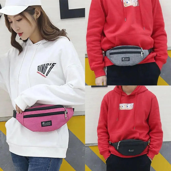 Unisex Retro Fanny Pack  Unique Design Waist Bag Adjustable Belt Waterproof Travel Bag Sports Chest Bag