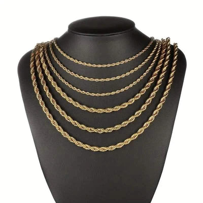 European Classic Twist Necklace Rope Chain