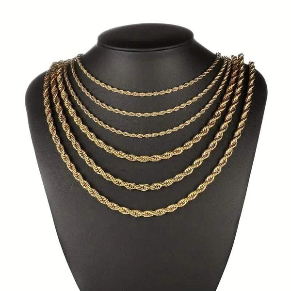 European Classic Twist Necklace Rope Chain
