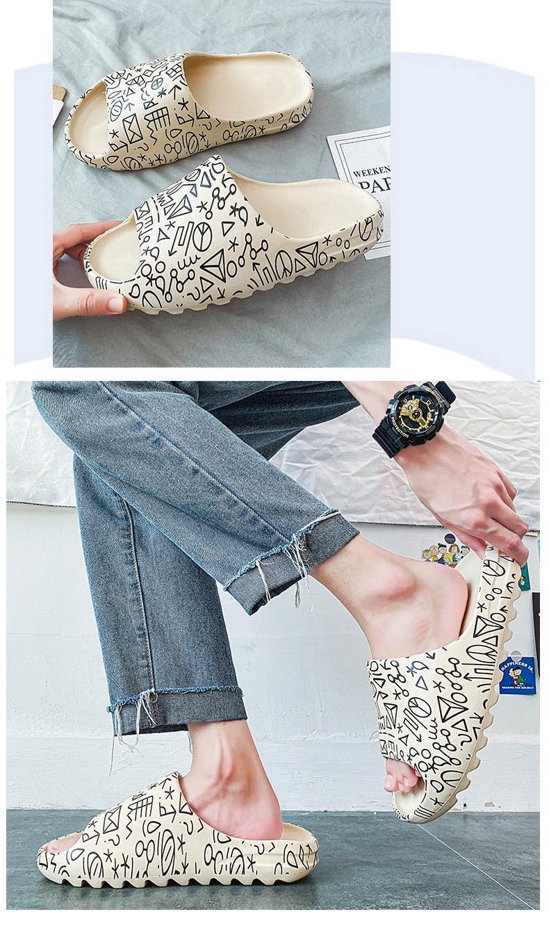 Unisex Slippers For Boy Girl Home Summer Women Home Flip Flops Soft Bottom Unisex Slides Beach EVA Open Toe Soft Slippers Non-Slip Soft Shower Spa Bath Pool Gym House Indoor Sandals