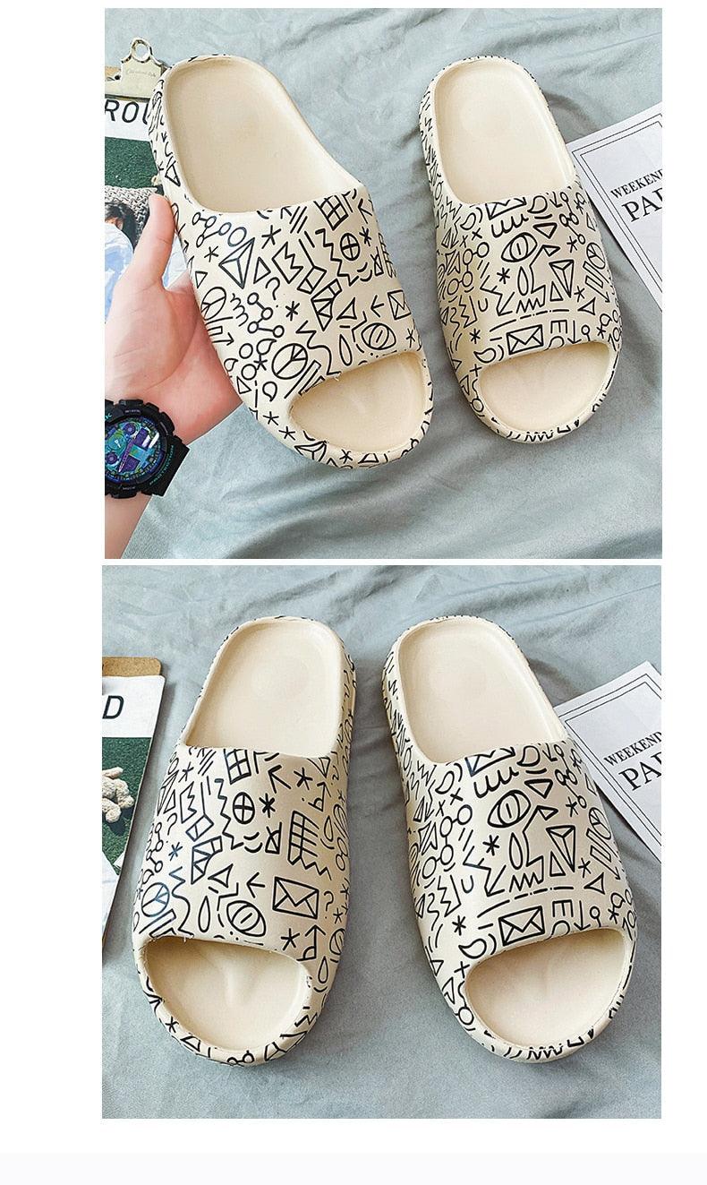 Unisex Slippers For Boy Girl Home Summer Women Home Flip Flops Soft Bottom Unisex Slides Beach EVA Open Toe Soft Slippers Non-Slip Soft Shower Spa Bath Pool Gym House Indoor Sandals