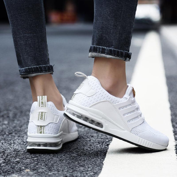 Unisex Sneakers Womens Running Shoes Sport Air Cushion Walking Shoes Breathable Light Comfortable Trainers Mesh Running Shoes For Women Soft Comfortable Design For Men