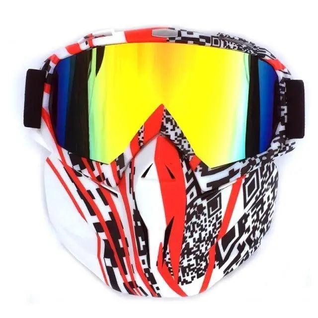 Unisex Snowboard Glasses Snowmobile Skiing Goggles For Men Women Windproof Sunglasses With Detachable Mask