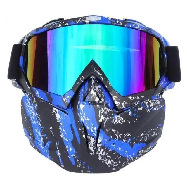 Unisex Snowboard Glasses Snowmobile Skiing Goggles For Men Women Windproof Sunglasses With Detachable Mask