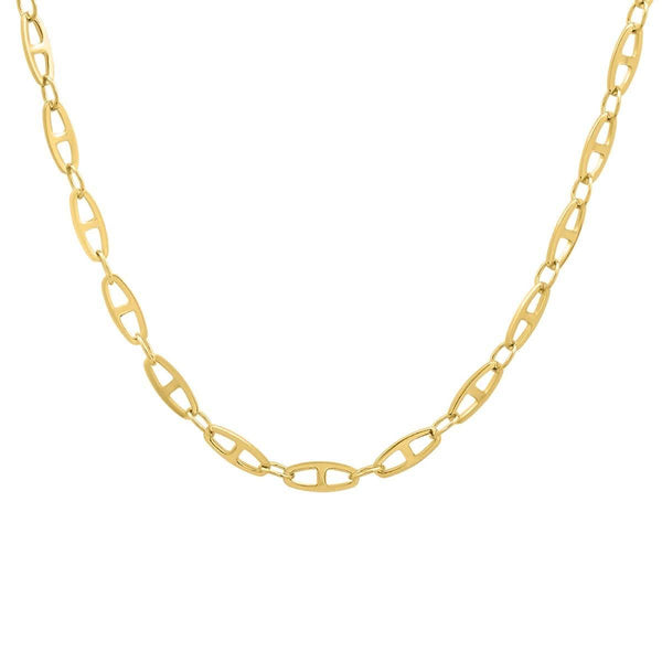 Unisex Stainless Steel Mariner Link Necklace