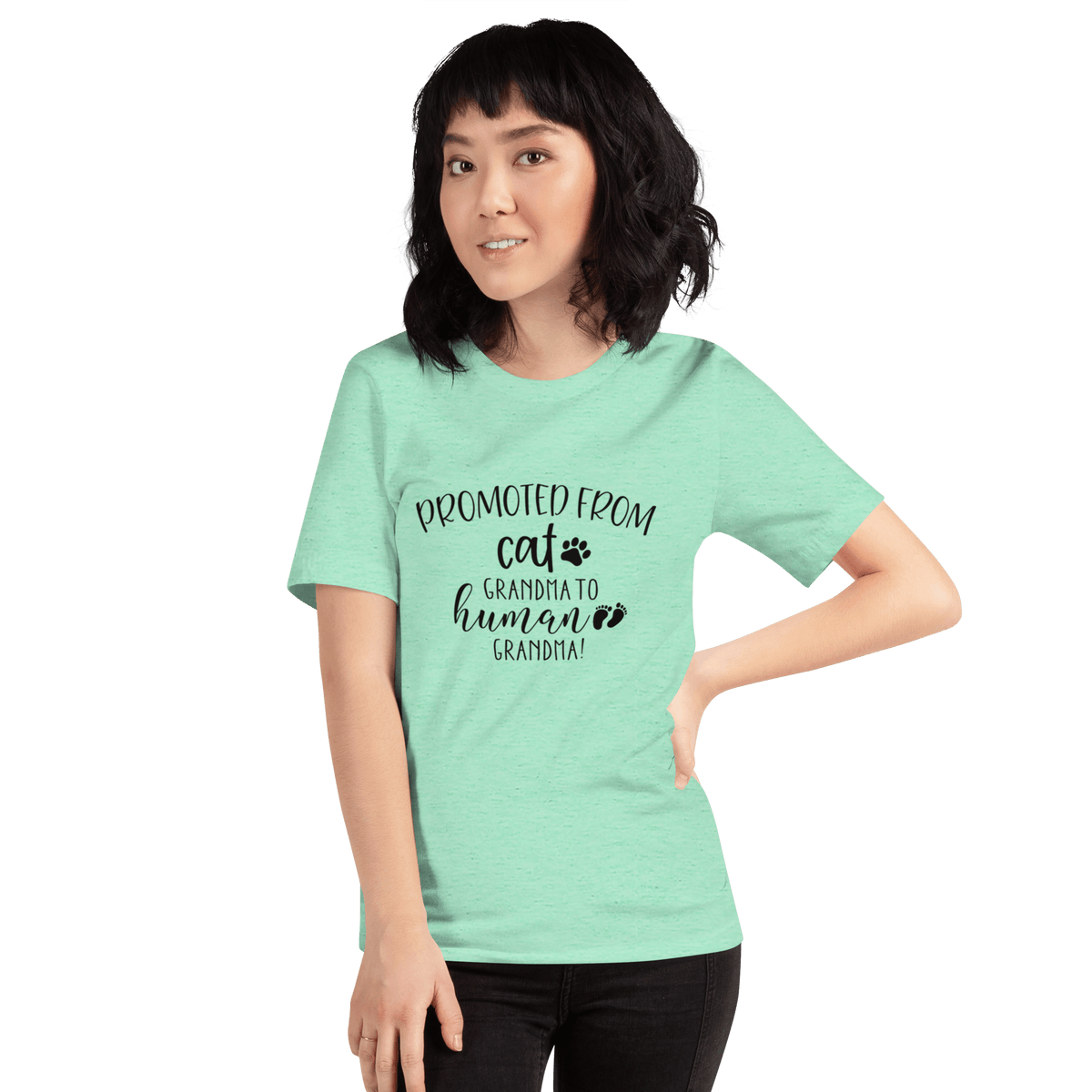 Promoted from Cat Grandma to Human Grandma T-Shirt