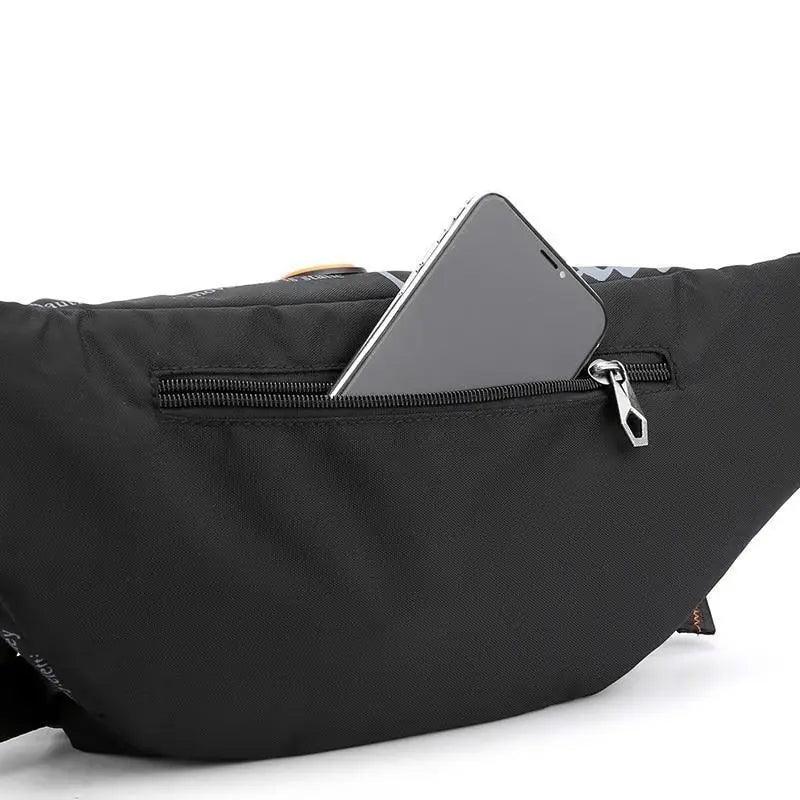 Unisex Stylish Multiple Pockets Fanny Pack Men Waist Packs Travel Adjustable Waist Band Outdoor Portable Modern Fanny Bag