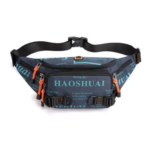 Unisex Stylish Multiple Pockets Fanny Pack Men Waist Packs Travel Adjustable Waist Band Outdoor Portable Modern Fanny Bag