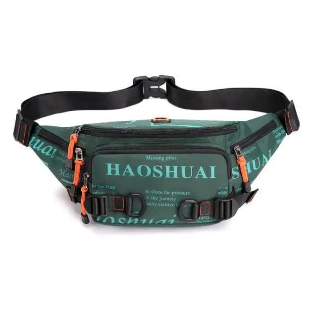 Unisex Stylish Multiple Pockets Fanny Pack Men Waist Packs Travel Adjustable Waist Band Outdoor Portable Modern Fanny Bag