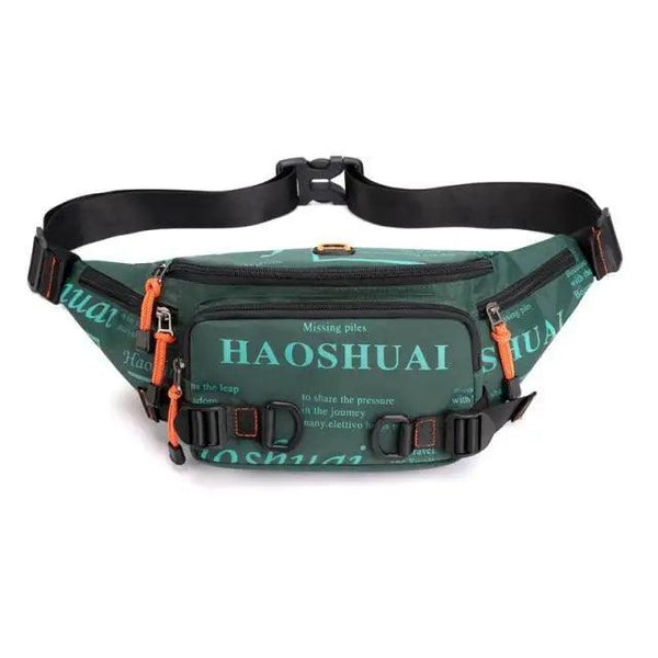 Unisex Stylish Multiple Pockets Fanny Pack Men Waist Packs Travel Adjustable Waist Band Outdoor Portable Modern Fanny Bag