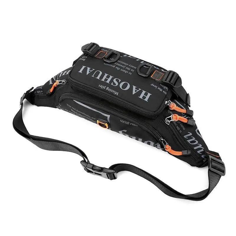 Unisex Stylish Multiple Pockets Fanny Pack Men Waist Packs Travel Adjustable Waist Band Outdoor Portable Modern Fanny Bag