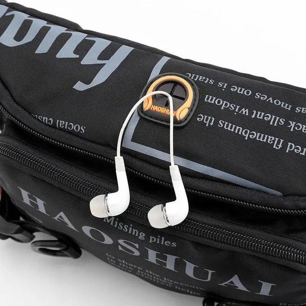 Unisex Stylish Multiple Pockets Fanny Pack Men Waist Packs Travel Adjustable Waist Band Outdoor Portable Modern Fanny Bag