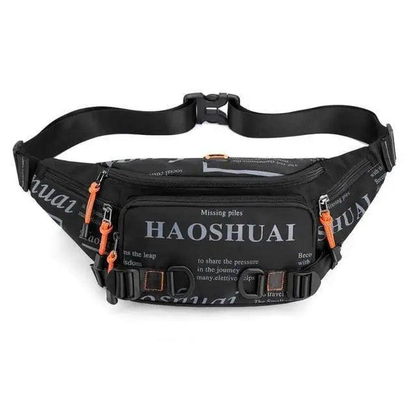 Unisex Stylish Multiple Pockets Fanny Pack Men Waist Packs Travel Adjustable Waist Band Outdoor Portable Modern Fanny Bag