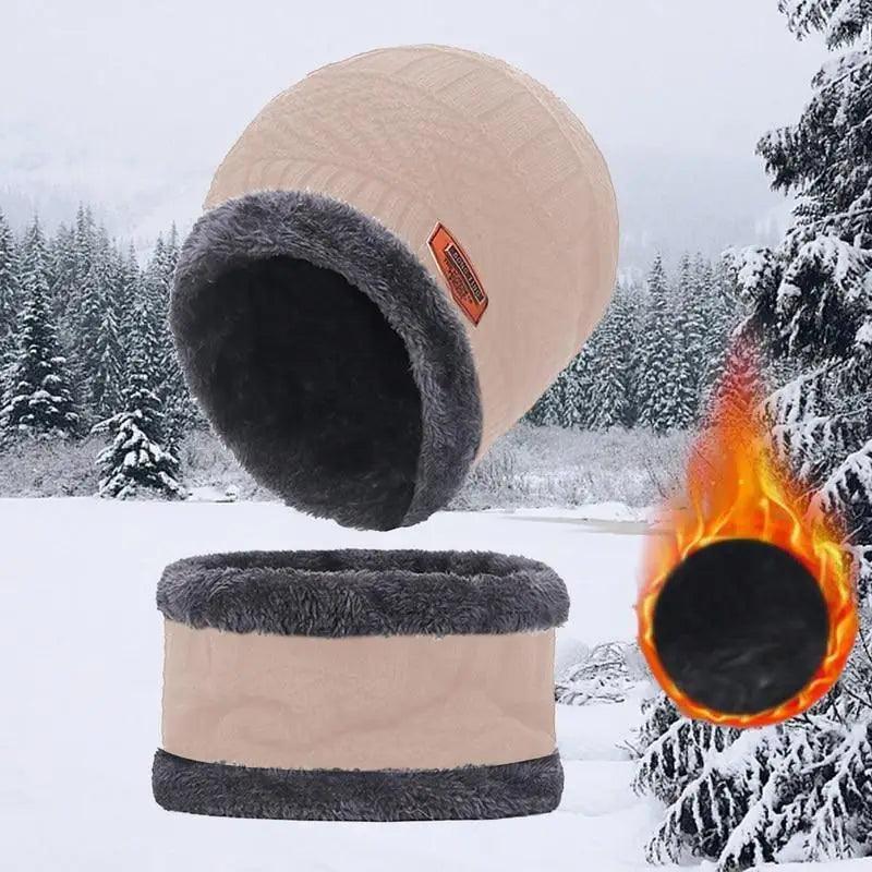 Unisex Winter Scarf Warm Beanies Breathable Hats One Size For Boys Modern Design Cap And Scarf Sets