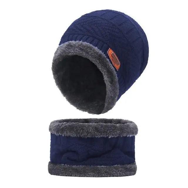 Unisex Winter Scarf Warm Beanies Breathable Hats One Size For Boys Modern Design Cap And Scarf Sets