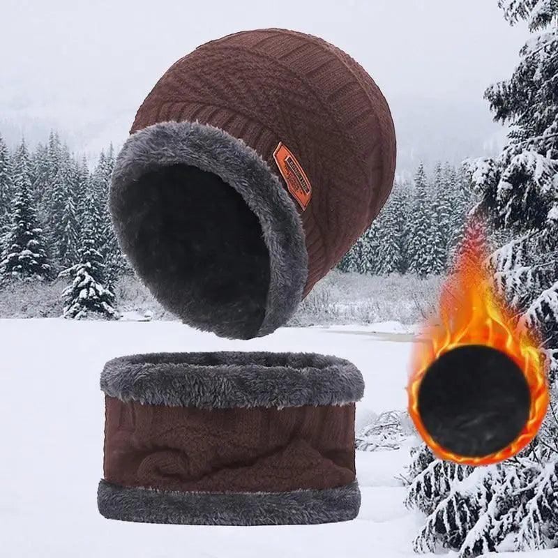 Unisex Winter Scarf Warm Beanies Breathable Hats One Size For Boys Modern Design Cap And Scarf Sets
