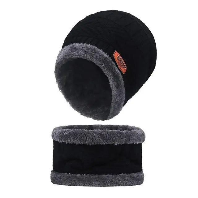 Unisex Winter Scarf Warm Beanies Breathable Hats One Size For Boys Modern Design Cap And Scarf Sets