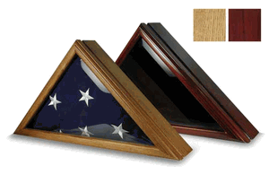 Deluxe Flag Display Case for 5ft x 9.5ft Flag - Cherry