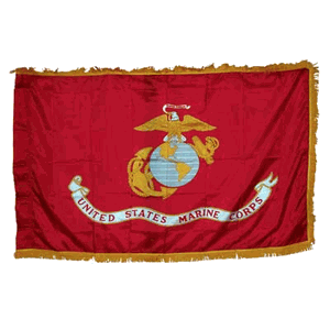 Indoor Marine Flag 3x5ft Nylon With Fringe
