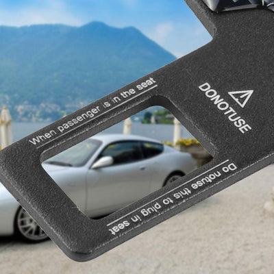 Universal Car Safety Belt Clip Car Seat Belt Buckle Carbon Fiber Car Safety Seat Belt Buckle Alarm Stopper Clip Clamp Extender Car Seat Tool Auto Interior Accessories Vehicle-mounted Bottle Openers Car Accessories
