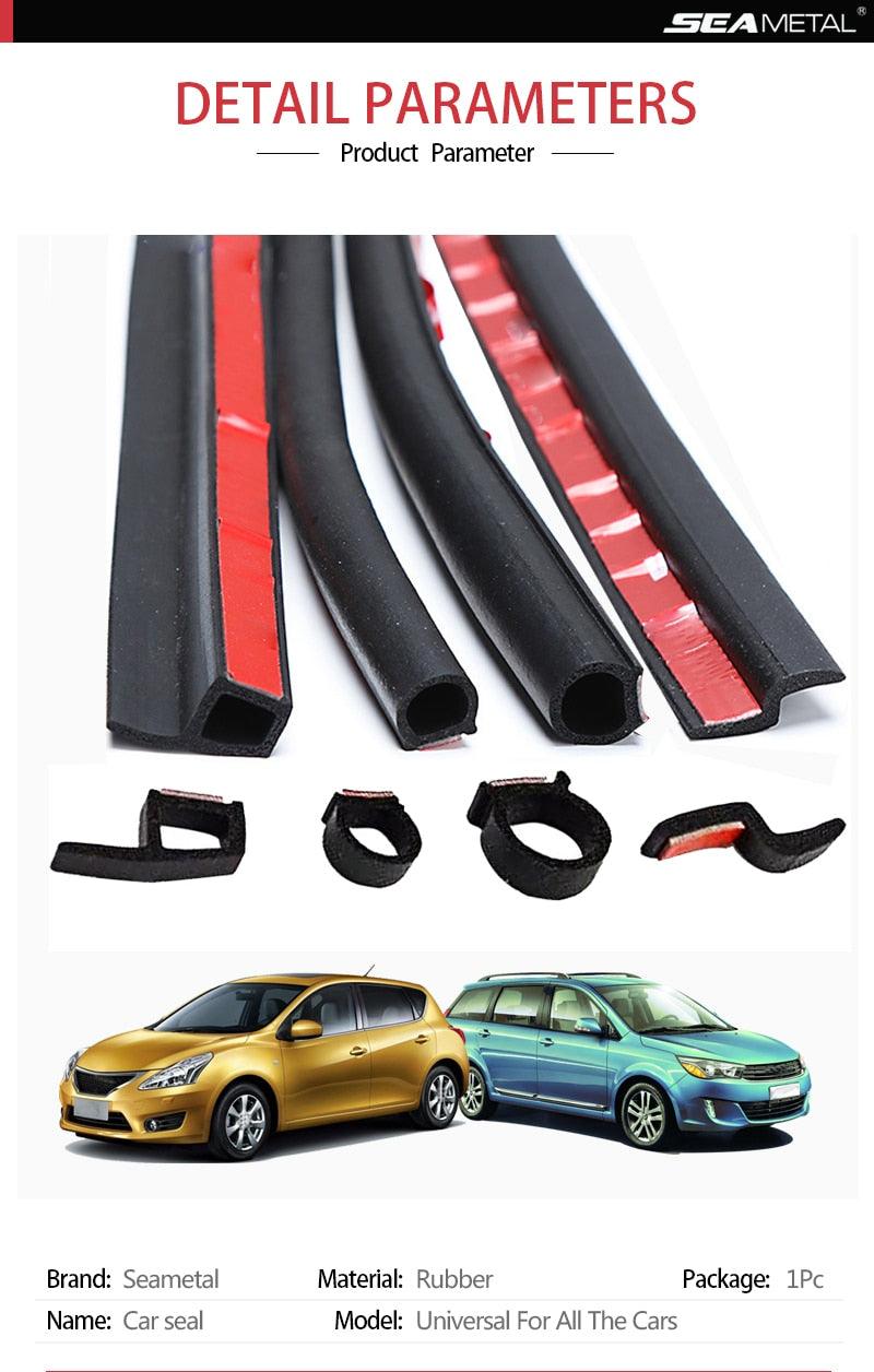 Universal Self Adhesive Auto Rubber Weather Draft Seal Strip Weather-strip for Car Window and Door Car Door Seal Strip Auto Stickers Rubber Noise Insulation Anti-Dust Soundproofing Sealing Strips Interior Accessories