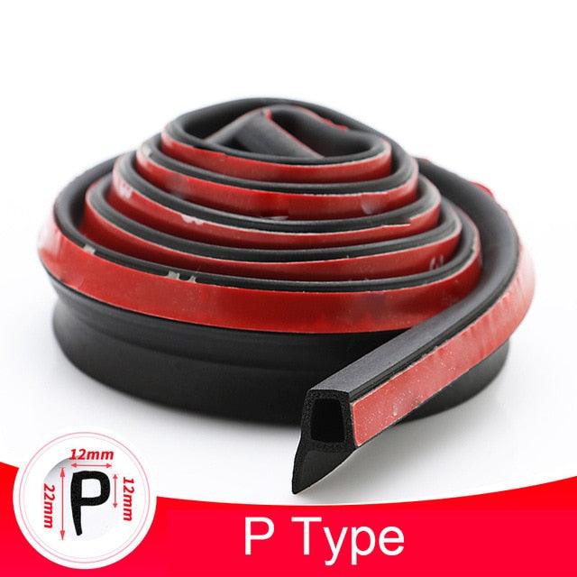Universal Self Adhesive Auto Rubber Weather Draft Seal Strip Weather-strip for Car Window and Door Car Door Seal Strip Auto Stickers Rubber Noise Insulation Anti-Dust Soundproofing Sealing Strips Interior Accessories