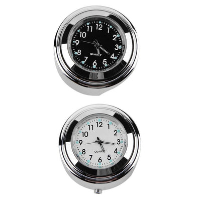 Universal Waterproof 7/8 Motorcycle Bike Handlebar Mount Clock Watch Quartz Watch Motorcycle Handlebar Mount Watch Dial Clock Universal Waterproof Silver Tone Clock Aluminum Luminous Clock For Motorbike