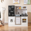 Pretend Play Kitchen with Utensils for Kids Aged 3+-Silver
