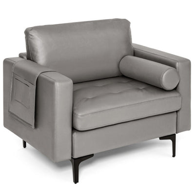 Living Room Set: Floor Lamp + Accent Chair + 3-Seat Sofa