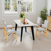 Foldable Dining Chair Set of 4 Armless Kitchen Chair with Padded Seat and Tilt Backrest-Gray