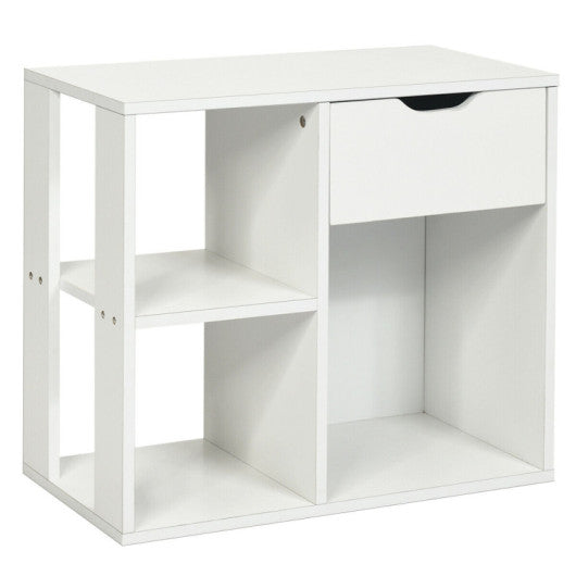 5-Piece Modern Living Room Furniture Set: Side table+Coffee table+Console table+Bookcase+Corner shelf